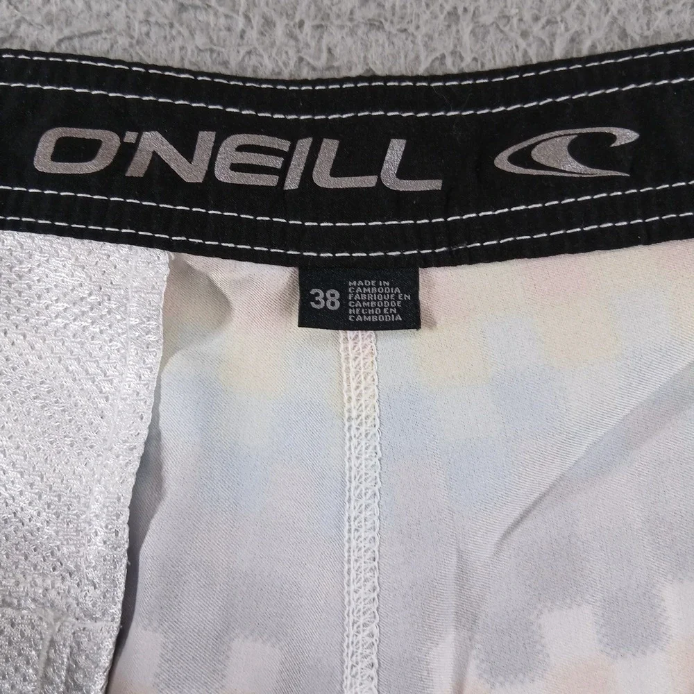 O'Neill Boardshorts‎ Mens 38 Multi-color Checkered Swim Trunks EUC